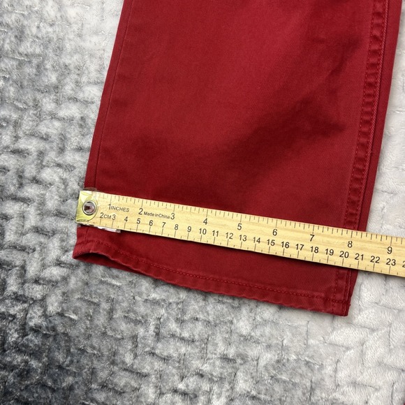Polo Ralph Lauren 650 Denim Jean Pant Men 33x32 Red Straight Prep Chino Cotton - Picture 9 of 16